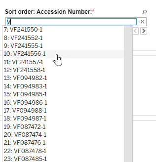 search accession number